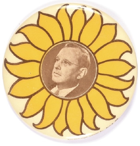 Alf Landon Large Sunflower Pin
