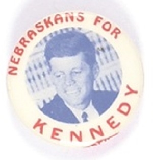 Nebraskans for Kennedy Blue Library Pin