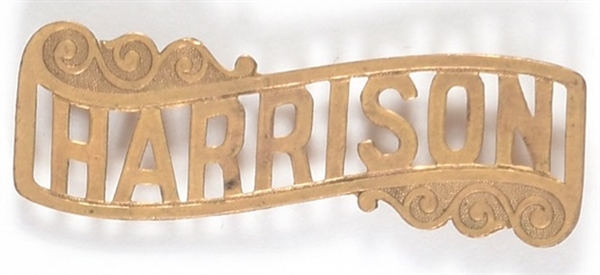 Harrison Ornate Brass Name Pin