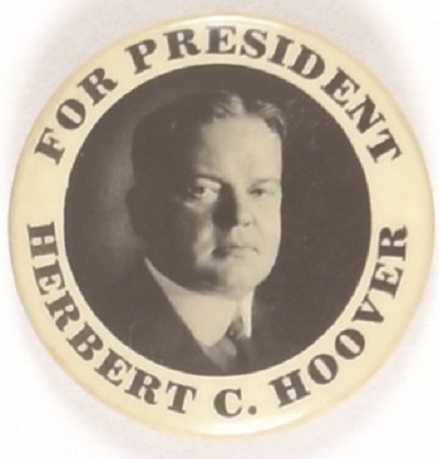 Hoover for President Sharp Celluloid