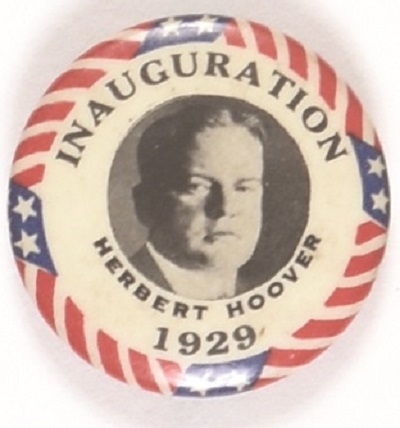 Hoover Stars and Stripes Inauguration Pin
