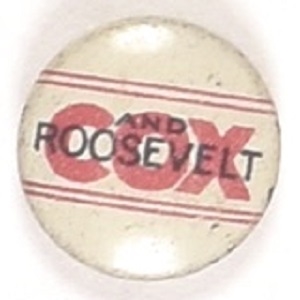 Cox, Roosevelt Red and White Litho
