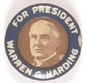 Harding Smaller Size Blue Border Pin