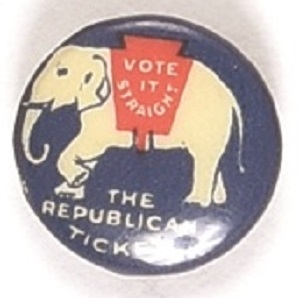 Coolidge Vote it Straight 5/8 Inch Pin