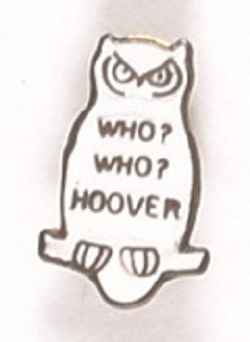 Who? who? Hoover White Enamel Owl