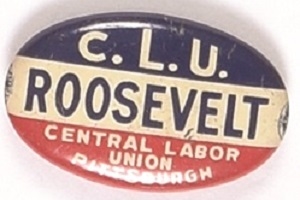 Roosevelt Pittsburgh Labor Pin
