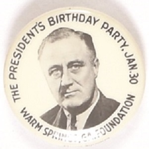 FDR Warm Springs Birthday  Party  Pin