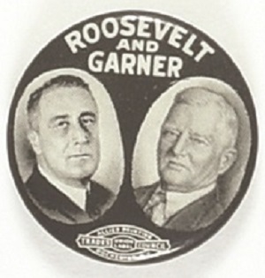 Roosevelt and Garner Black, White Jugate