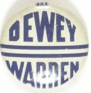 Dewey, Warren Blue and White Litho