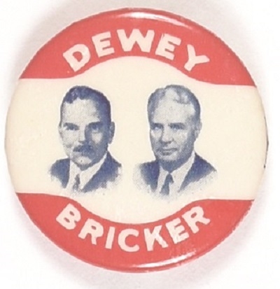 Dewey, Bricker Scarce 1944 Jugate