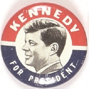 Kennedy for President Dark Blue Profile Litho