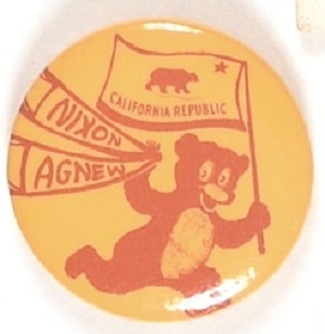 Nixon, Agnew California Bear Celluloid