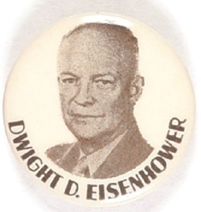 Eisenhower Brown and White Celluloid