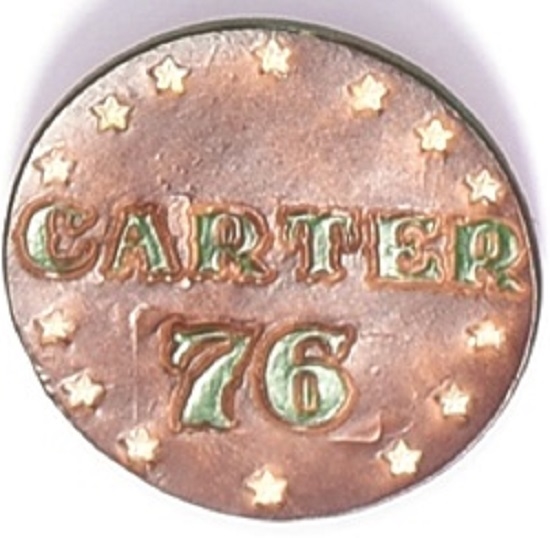 Carter Brown Leather 76 Pinback