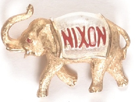 Nixon Metal Elephant Pinback