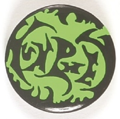 Humphrey Psychedelic Green, Black Pin