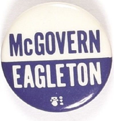 McGovern, Eagleton Blue and White Celluloid