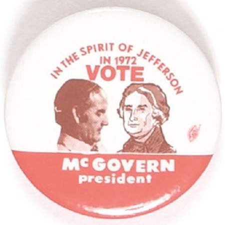 McGovern, Jefferson 1 1/2 Inch  Pin