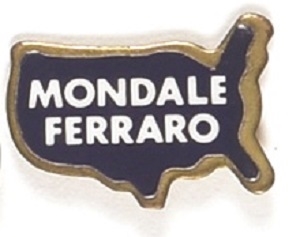 Mondale, Ferraro USA Clutchback Pin