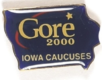 Gore Iowa Caucus Clutchback Pin