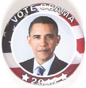 Obama Stars, Stripes 2012 Celluloid