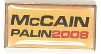 McCain, Palin Clutchback Pin