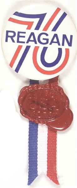 Reagan 1976 Pin with Seal and Ribbon