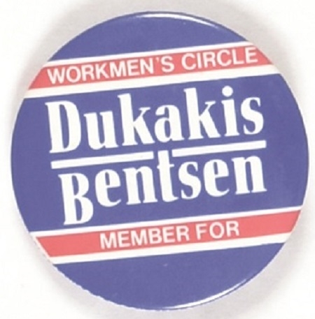 Jewish Support for Dukakis, Bentsen Workmens Circle
