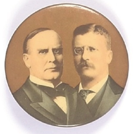 McKinley, Roosevelt Larger Size Gold Jugate