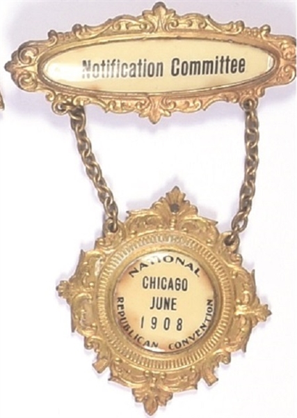Taft Convention Notification Committee Badge