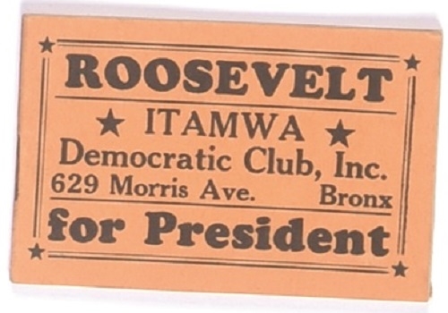 Franklin Roosevelt Bronx Notepad
