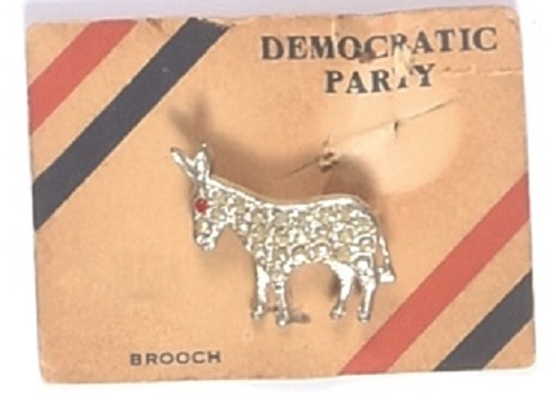 FDR Donkey Brooch, Card