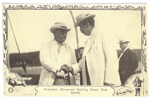 TR Wishes Peary God Speed Postcard