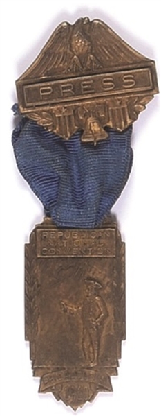 Willkie 1940 Convention Press Badge