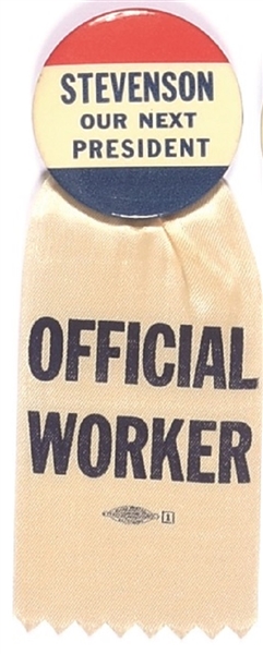 Stevenson Official Worker Pin, Ribbon