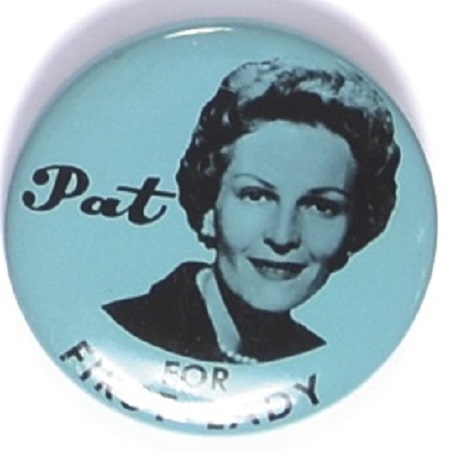 Pat Nixon for First Lady Blue Litho