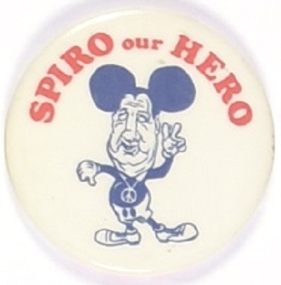 Spiro the Hero Cartoon Pin