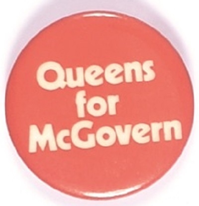 Queens for McGovern Red Celluloid