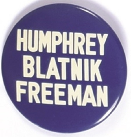 Humphrey, Blatnik, Freeman Minnesota Coattail