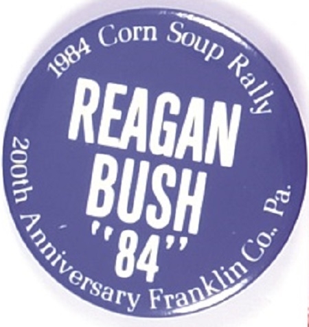 Reagan, Bush Corn Soup Rally
