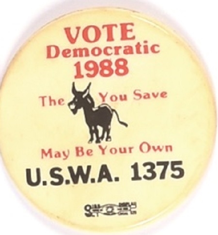 Dukakis USWA Vote Democratic