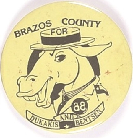 Brazos County for Dukakis Yellow Version