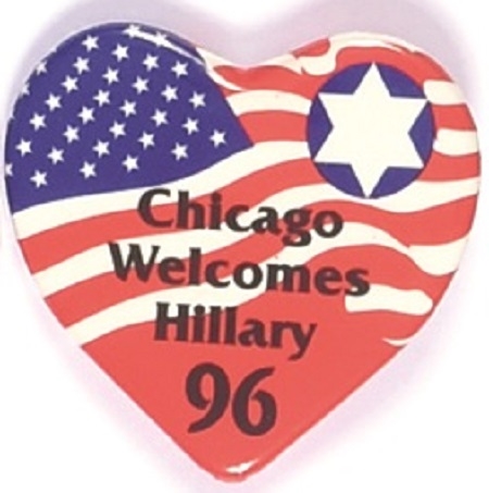 Chicago Welcomes Hillary Clinton Heart Pin