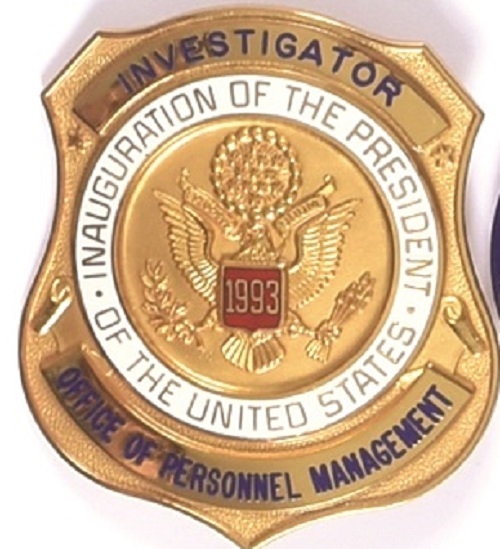 Clinton 1993 Investigator Badge