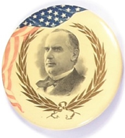 McKinley Large Flag and Laurel Pin
