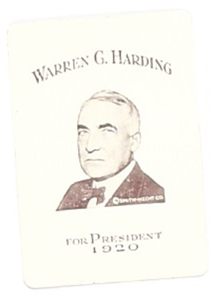 Warren Harding Telbax Card