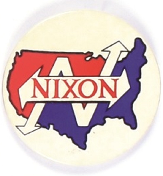 Nixon USA Map Celluloid