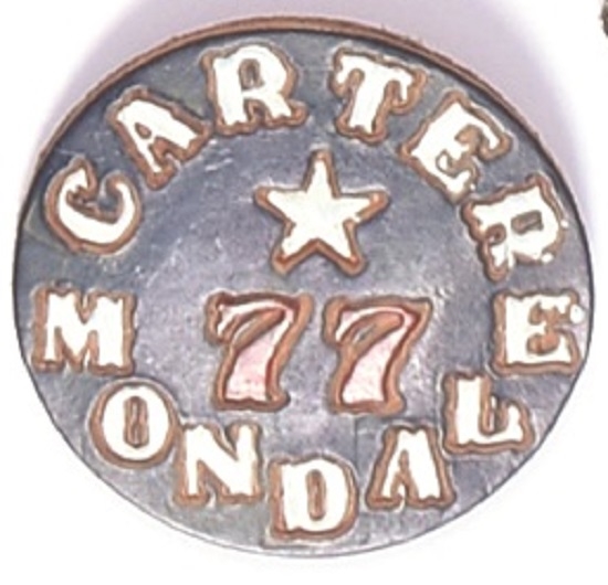Carter Blue Leather 77 Pinback