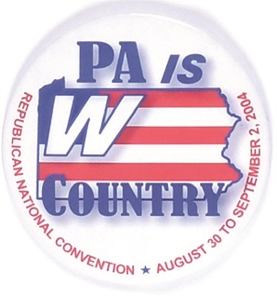 Pennsylvania is W Country 2004 Convention Pin