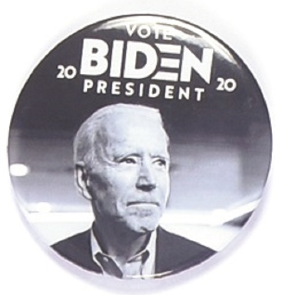 Biden for President Black, White Celluloid